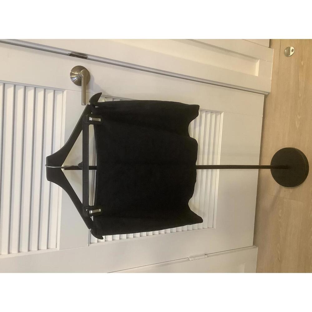 Clemens en August Black Wool Mini Skirt Fully Lined Side Zip Medium